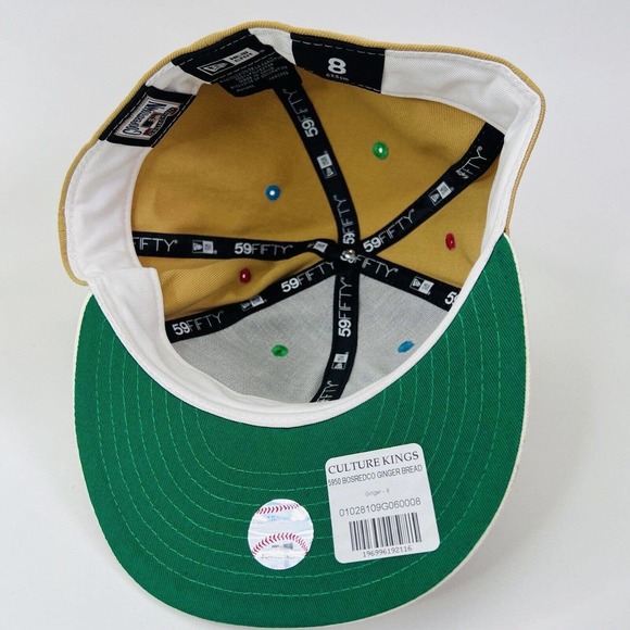 New Era Boston Red Sox Ginger Bread 59FIFTY Fitted Cap‎ Hat Size 8 2013 WS Patch - Picture 5 of 7
